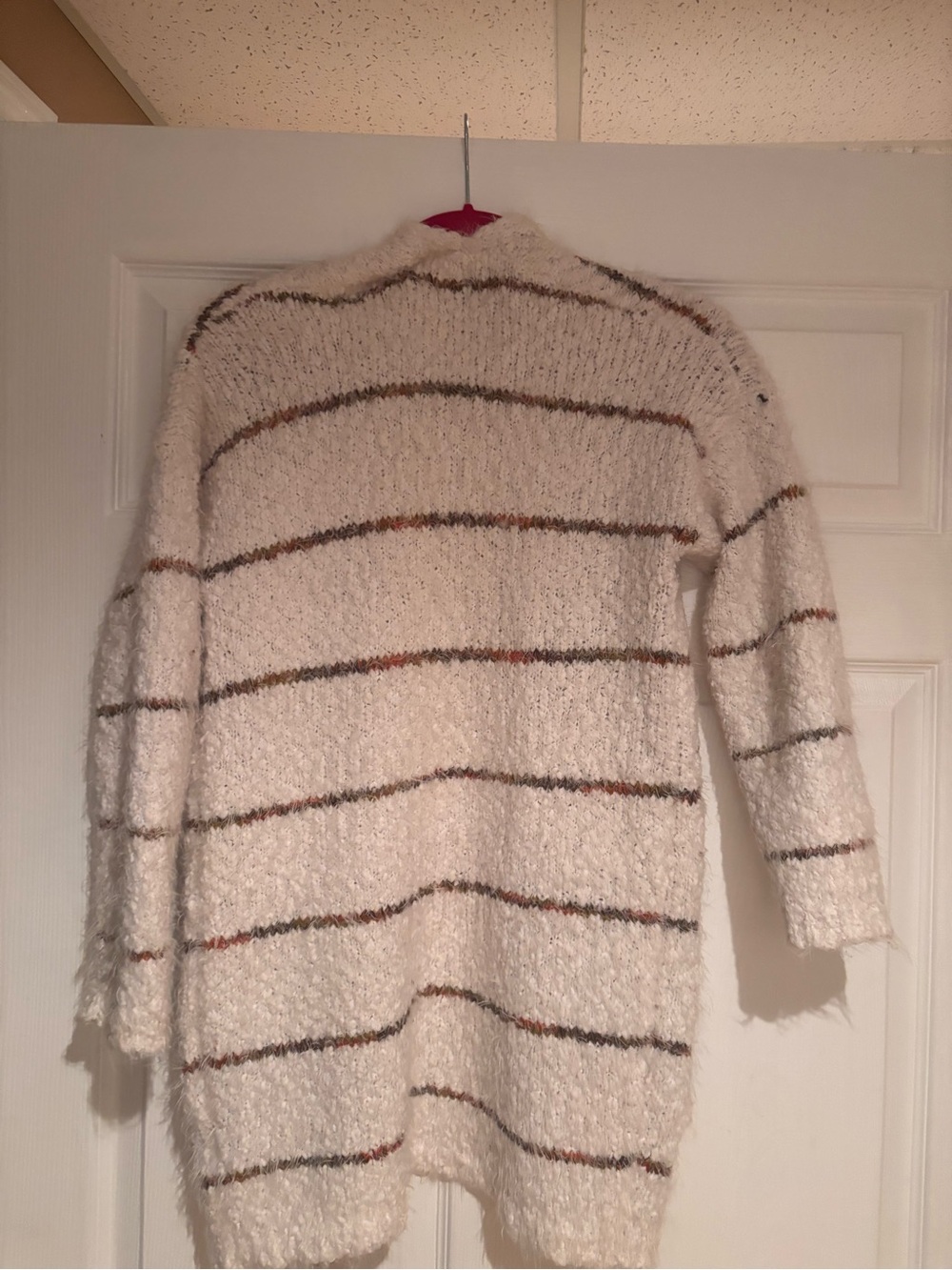 Altar'd State Cream Cardigan with Brown Stripe Detail - Picture 4 of 4